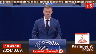 🔴 TELJES VITA Orbán Viktor és Magyar Péter vitája  EU Parlamenti Közvetítés ÉLŐ 20241009 [upl. by Auhsot]