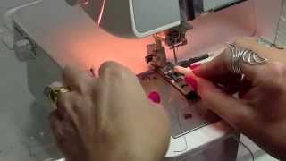 Pfaff Coverlock 30 Part 2 Converting to Rolled Hem and setting up for 5 thread with Safety Stitch [upl. by Edras]