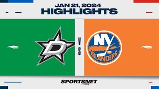 NHL Highlights  Stars vs Islanders  January 21 2024 [upl. by Pierre]