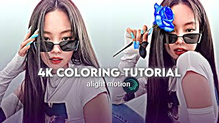 4K COLORING TUTORIAL alight motion [upl. by Hoem]