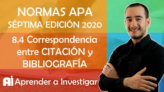 📡 84 Correspondencia entre citas y bibliografía  Citar con normas APA 2019 Aprender a investigar [upl. by Richard546]