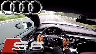 2019 Audi S6 Avant TDI 349 PS POV Testdrive AUTOBAHN Beschleunigung amp Speed [upl. by Otsuaf]