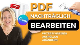 PDF Dokumente kostenlos bearbeiten ohne Wasserzeichen 🔥 schnell amp einfach in CanvaTutorial [upl. by Veriee]