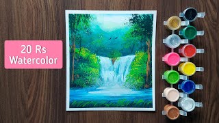 Drawing with 20 Rs watercolor  tutorial shorts [upl. by Basset]