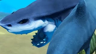 GIANT SHARK VS TIGER SHARK  Feed and Grow Fish  Part 1  Pungence [upl. by Airamat]