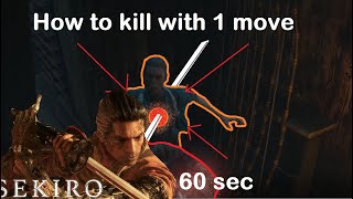 SEKIRO EASY GUIDE  How To Beat Jinsuke Saze with ONE move [upl. by Karlen183]