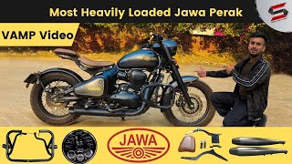 Jawa Bike Accessories amp Modification  Jawa Perak  Jawa Forty Two  Vampvideo [upl. by Nahshun]