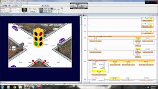 Traffic Light Simulator LogixPro w one Timer ONExercises 1 and 2 EXTRA [upl. by Vaasta]