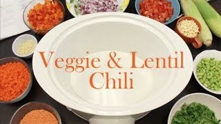 NotTooSpicy Veggie and Lentil Chili recipe [upl. by Rehctelf]