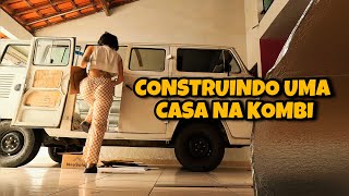 COMEÇAMOS A CONSTRUIR NOSSA CASA NA KOMBI PRA VIVER NA ESTRADA [upl. by Aihseket]