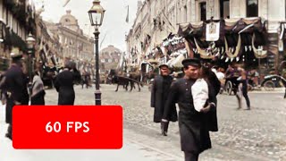 60 fps Moscow Tverskaya Street in 1896 [upl. by Efron]