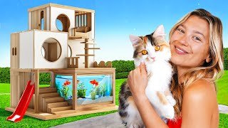 I BUILT A 10000 DREAM CAT HOUSE [upl. by Anelas]