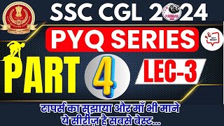 GK FOR SSC CGL 2024  PYQ SERIES PART 4  LEC3  PARMAR SSC [upl. by Arni]