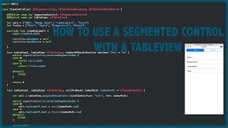 Swift 3 Tutorial  How to use a segmented control with a UITableview [upl. by Garlinda]