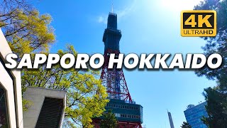 Sapporo Hokkaido Japan City Tour in 4K [upl. by Mikahs635]