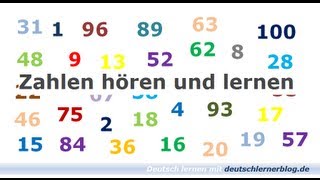 Zahlen lernen und hören  Deutsch lernen  Learn German  Numbers [upl. by Morrie]