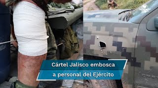 “No hay vato que se escape” Cártel Jalisco embosca al Ejército en carretera JilotlánTepalca [upl. by Waterman]