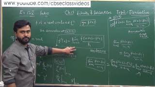 Derivatives  CBSE 11 NCERT Maths Ch 13 Ex 132 intro Part 1 [upl. by Einiar]