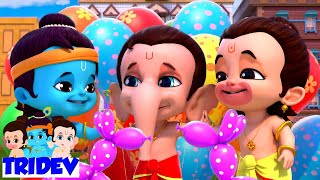 Gubbare Wala  गुब्बारे वाला  Tridev Ke Hindi Nursery Rhymes  Balgeet  Ek Bandar Ne Kholi Dukaan [upl. by Dulcinea]