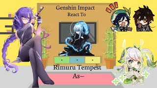 Archons react to Rimuru as a new Archon AU Genshin Impact Gacha React [upl. by Haelahk]