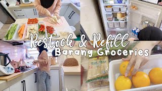 Restock amp Refill Barang Groceries  penuhkan Rak Dapur Yang Kosong 😂 [upl. by Nnylak]