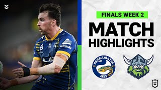 Parramatta Eels v Canberra Raiders  Match Highlights  Finals Week 2 2022  NRL [upl. by Onez]