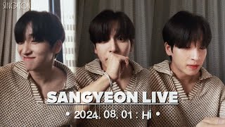 『No Sub』 ⇨ 20240801  Sangyeon 상연 Live  quotHiquot ♡ [upl. by Naejamron]