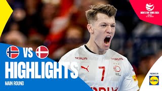 Scandinavian clash at its best 🔥  Norway vs Denmark  Highlights  Mens EHF EURO 2024 [upl. by Yllom]