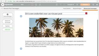 Blog in Websitemaker  Mijndomein [upl. by Sabah]