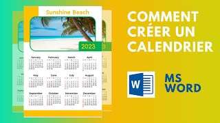 Comment créer un calendrier avec Word [upl. by Blandina]