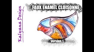 Faux enamel cloisonne version1  polymer clay tutorial 014 [upl. by Annovahs]