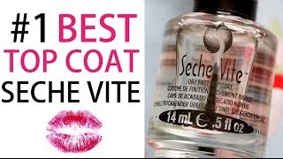 The BEST Nail Top Coat  Seche Vite Review [upl. by Nac]