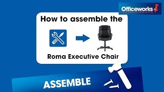 Roma High Back Executive Chair Assembly Instructions [upl. by Aroon]