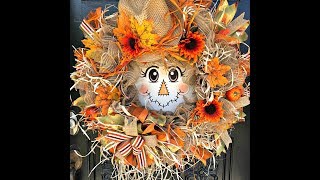 How to make a Scarecrow Fall Wreath [upl. by Barna]