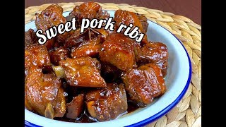 ASIAN STYLE SWEET PORK RIBS  EASY PORK RIBS RECIPE [upl. by Arber244]