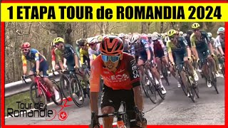 1 ETAPA TOUR de ROMANDIA 2024 EGAN Bernal Richard CARAPAZ [upl. by Vani]