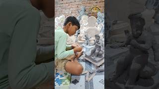 लहानपणात गणपती बाप्पांची मूर्ती बनवली  making ganpati bappa murti alibag chinchoti shorts video [upl. by Srednas]