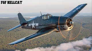 F6F Hellcat Flight demo startup taxi takeoff flight demo landing [upl. by Annayehc]