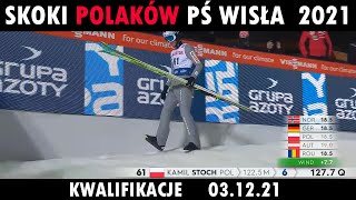 Skoki Polaków PŚ Wisła 2021  kwalifikacje  031221 [upl. by Nebur887]