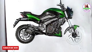 Drawing Dominar 400 । Drawing Dominar Bike । Bike Drawing [upl. by Bauer314]