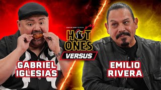 Gabriel Iglesias vs Emilio Rivera  Hot Ones Versus [upl. by Adiuqal]