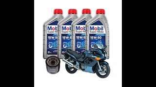 Mobil 15W50 semissintético ou Mobil 20W50 mineral mototerapia sportbike suzukigsx motovlog [upl. by Molini]