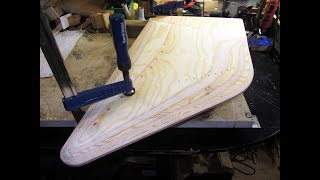 SHAPING THE PLYWOOD CENTERBOARD USING HAND PLANER AND SIDE TEMPLATE RoSSY project Timelapse [upl. by Ahsirek]