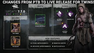 Changes to Twins amp Decisive Strike from PTB to live release Dead By Daylight Developer Update [upl. by Nnek]