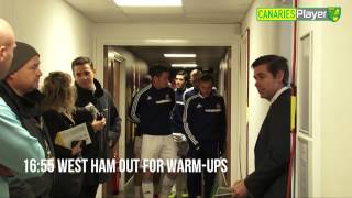 TUNNEL CAM Norwich City 31 West Ham [upl. by Yeclehc206]