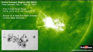 Very High Solar Activity 4 Day Video  5102024 [upl. by Araes]