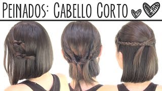 LOS PEINADOS MAS FACILES PARA CABELLO CORTO  Bessy Dressy [upl. by Eikcid]