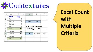 Excel Count With Multiple Criteria  COUNTIFS Function [upl. by Fullerton50]