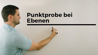 Punktprobe bei Ebenen in Koordinatenform Parameterform  Mathe by Daniel Jung [upl. by Garnet]