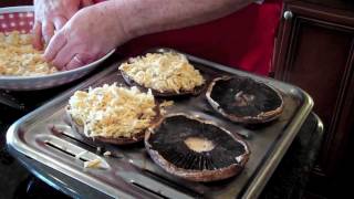 VITOS ITALIAN CUCINA  PORTOBELLO STUFFED MUSHROOMS wRecipe [upl. by Ahsert]